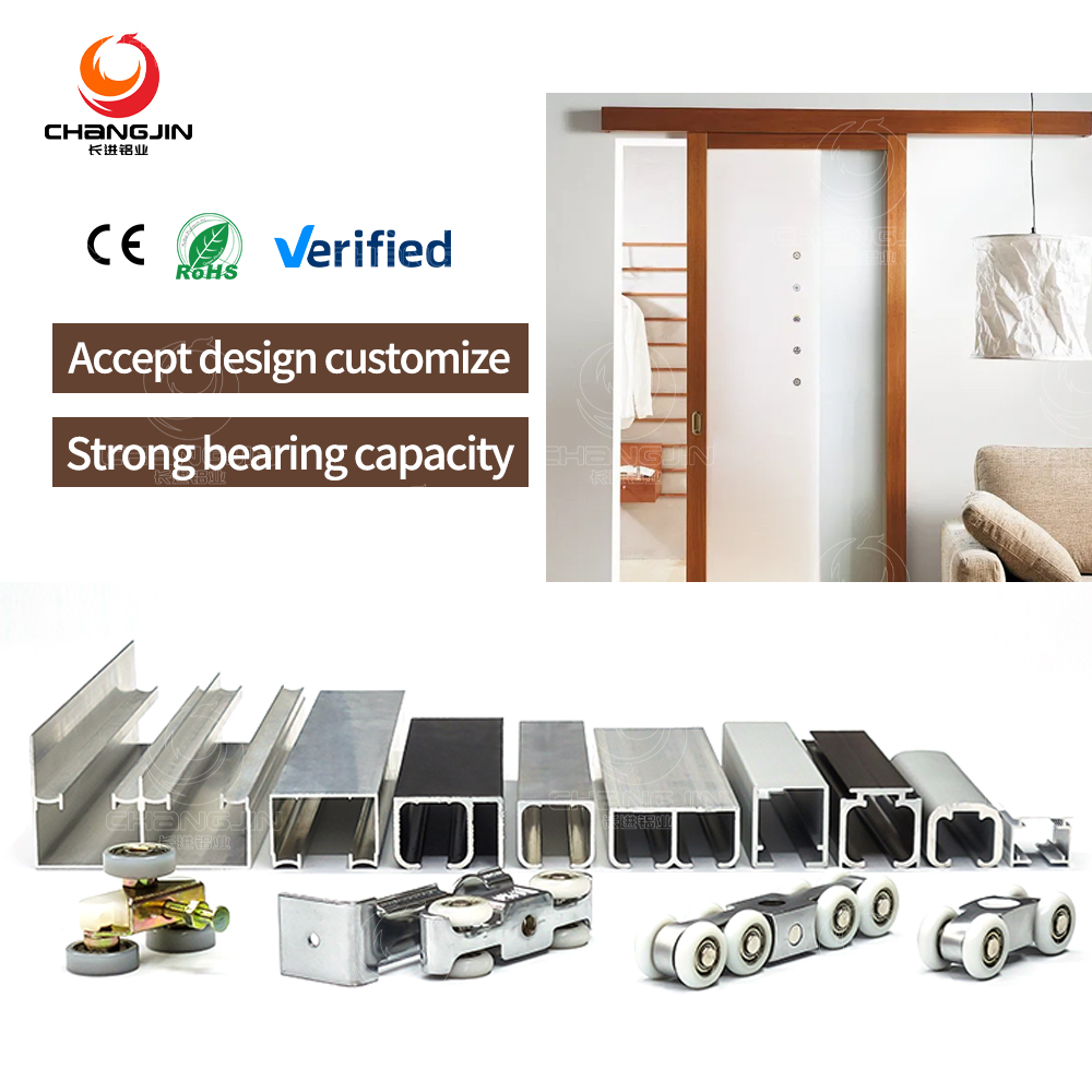 glass sliding door aluminum track partition system