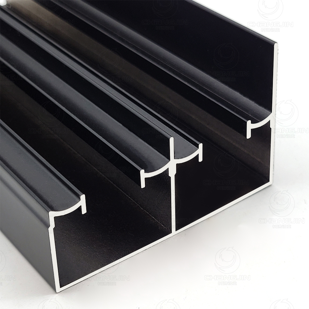 double track aluminum sliding door rail profile interior commercial system