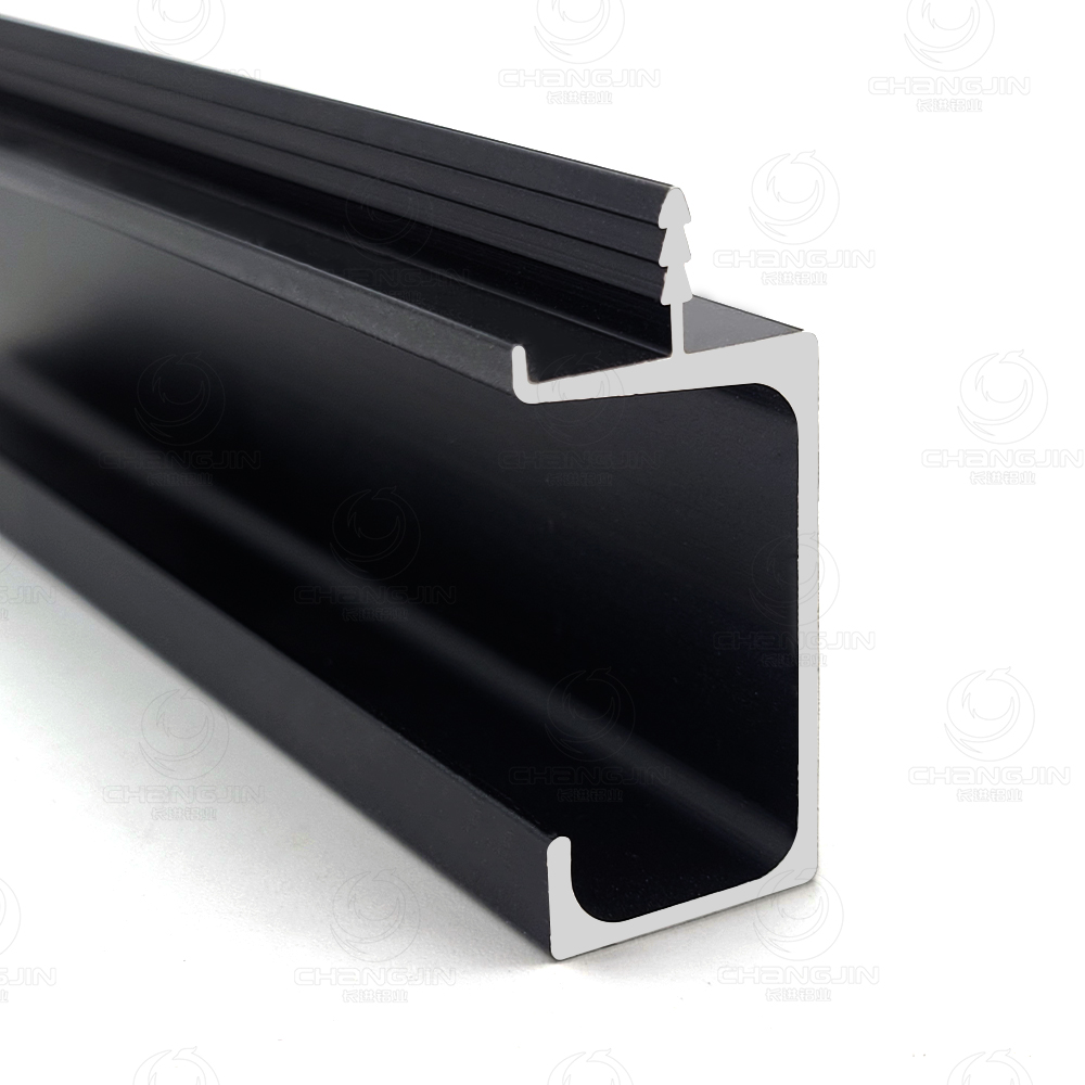 aluminum G pull handle profile modern wardrobe cabinet doors