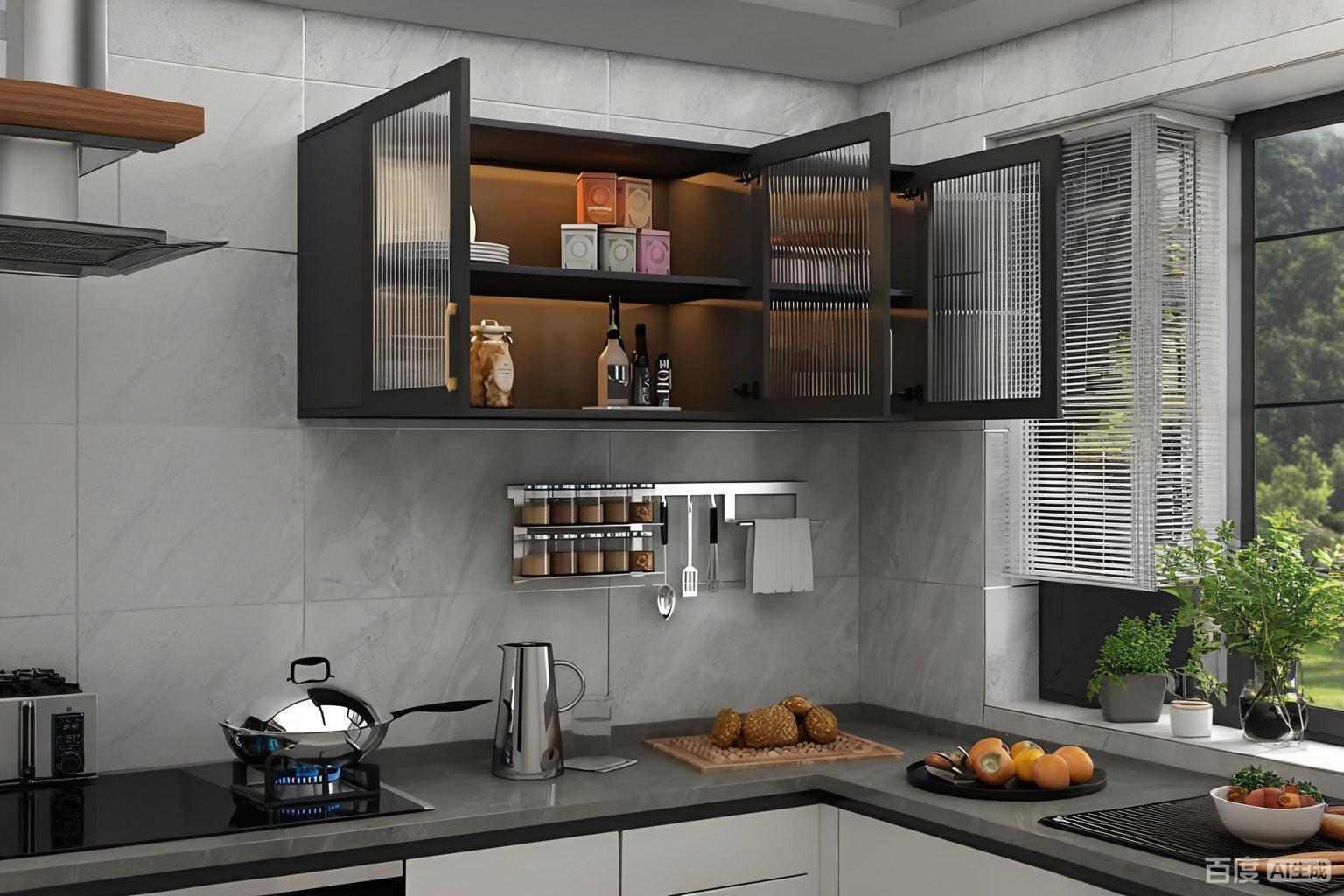 modern furniture cabinet aluminum frame door kitchen wardrobe application interior design