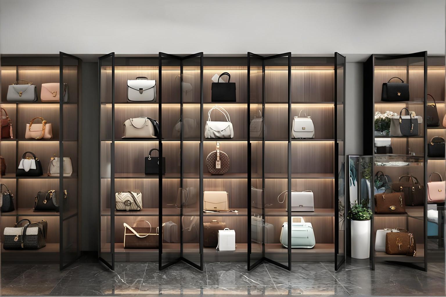 Retail display cabinet aluminum frame profile