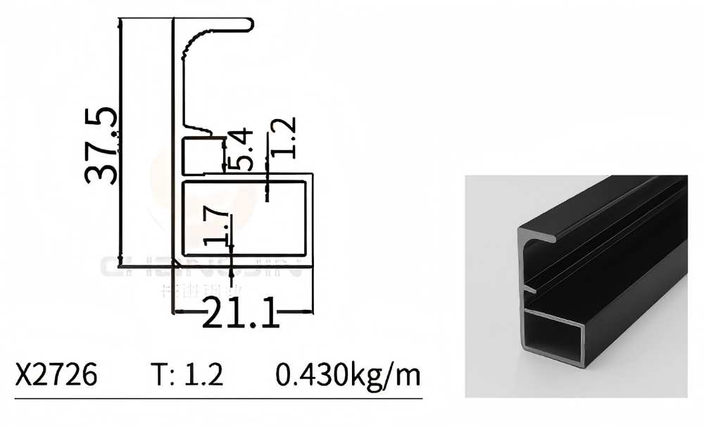 custom aluminum kitchen cabinet frame profile extrusion