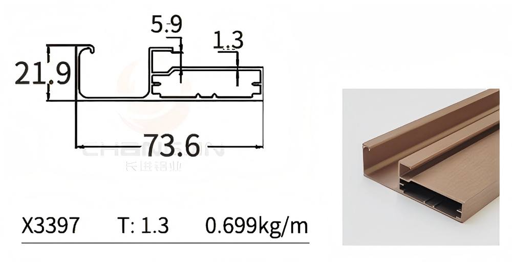kitchen cabinet aluminum frame profile 6063 T5 extrusion