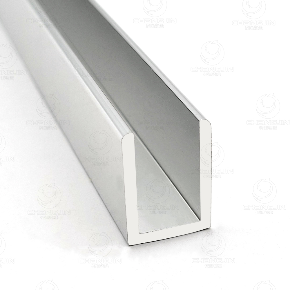 aluminum U channel for glass railing balcony staircase system