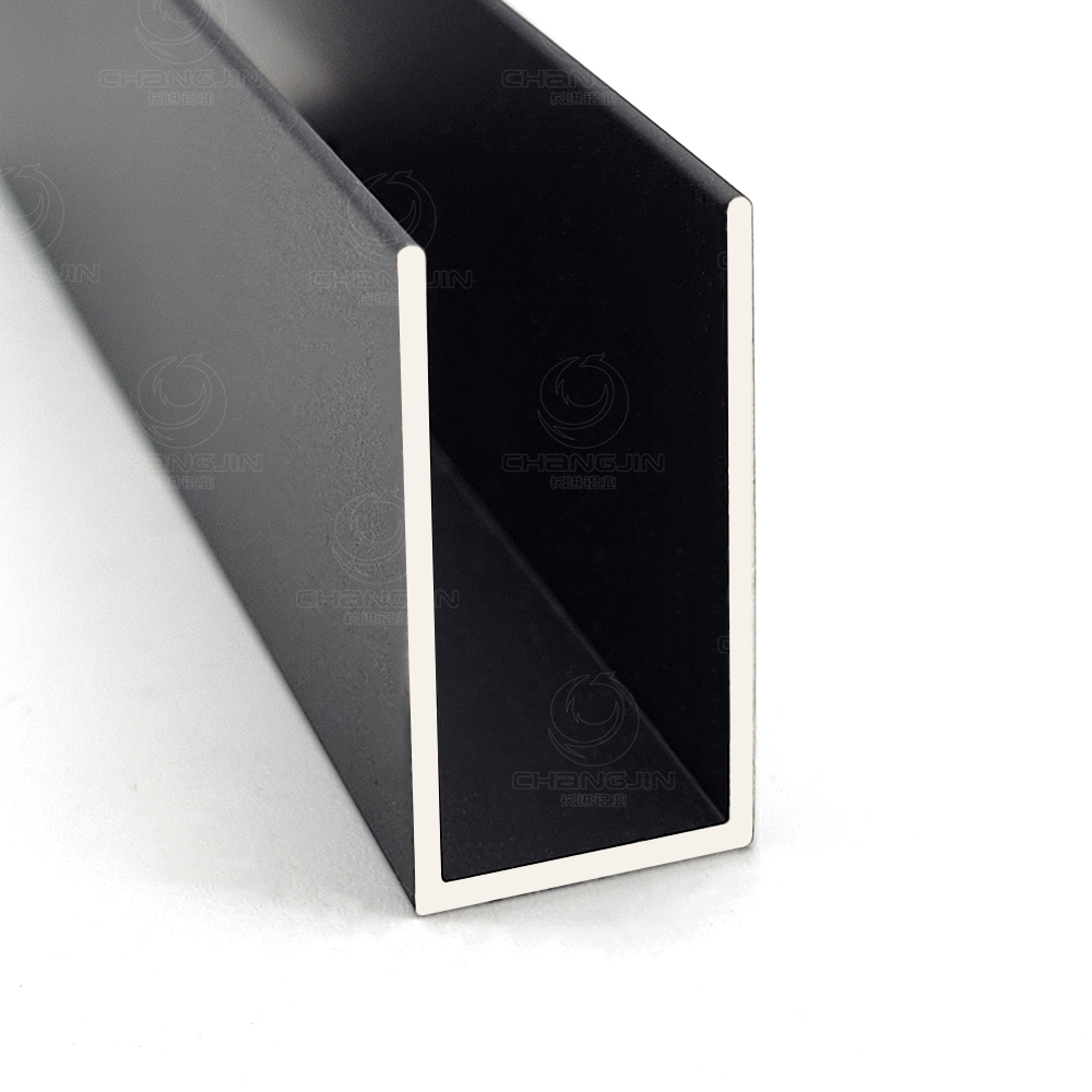 aluminum U channel floor fixing glass panel installation profile