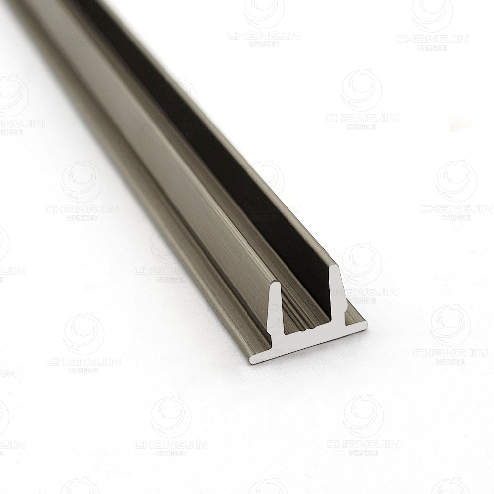 aluminum U channel with cap glass decorative profile extrusion