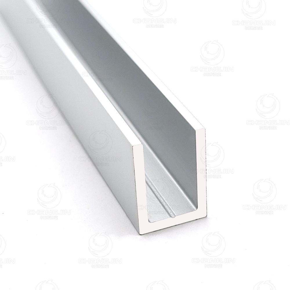 polished aluminum U channel decorative mirror finish profile