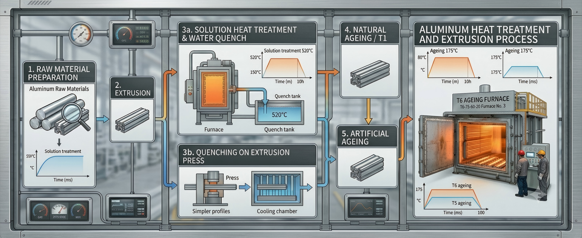 heat treated aluminum extrusion profiles