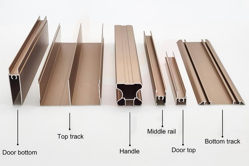 wardrobe sliding door aluminum profile system modern furniture frame