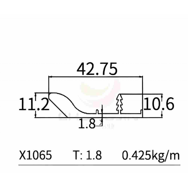 F Handle Profile X1065