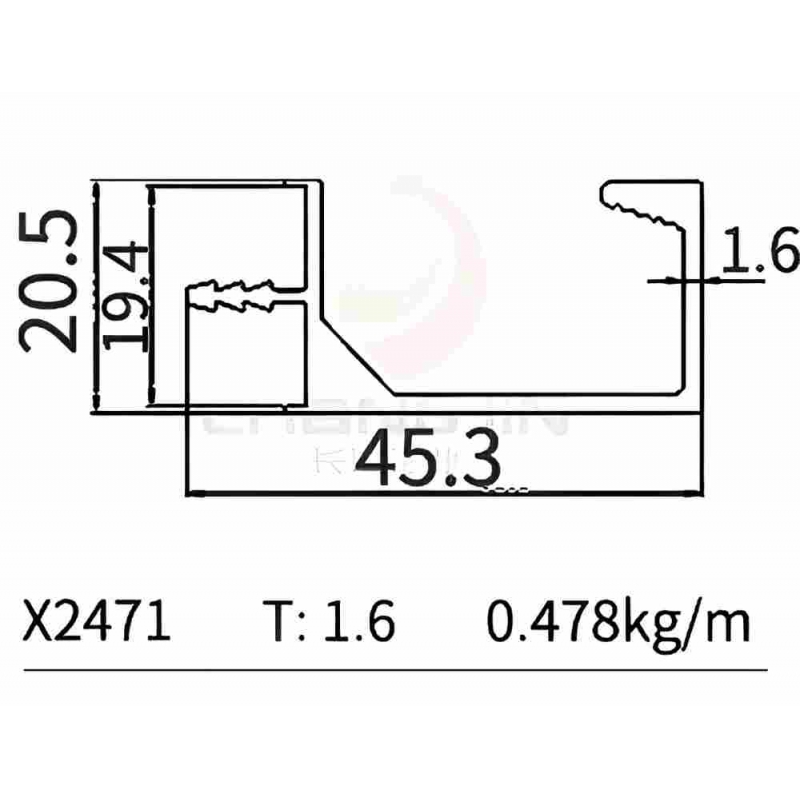 G  Handle Profile X2471