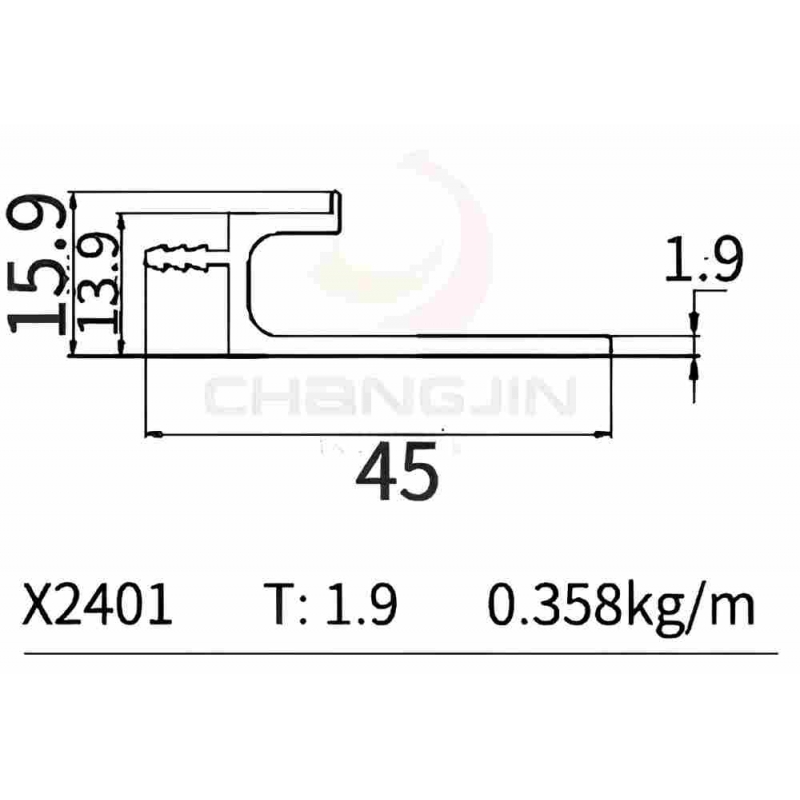 L  Handle Profile X2401