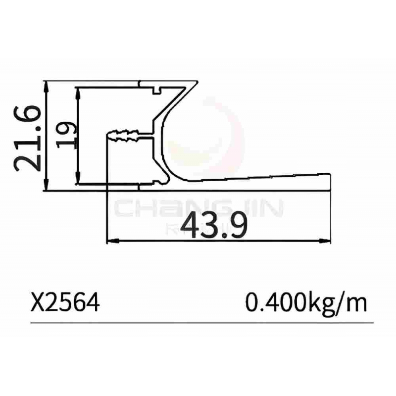 L  Handle Profile X2564