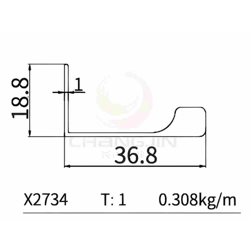 L  Handle Profile X2734