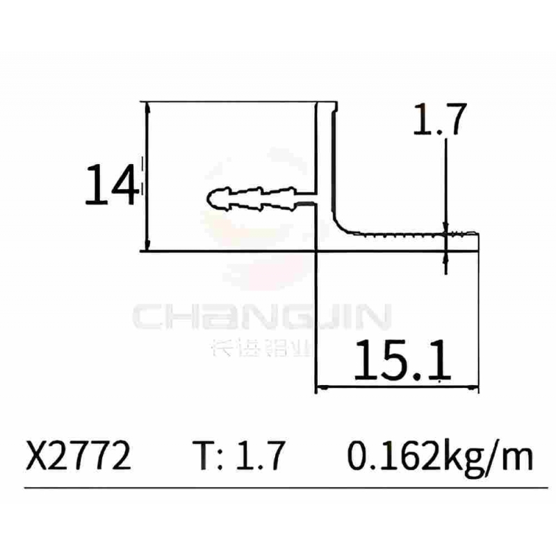 L  Handle Profile X2772