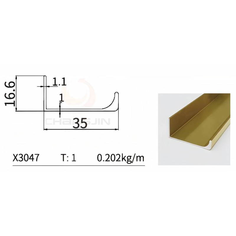 L Handle Profile X3047