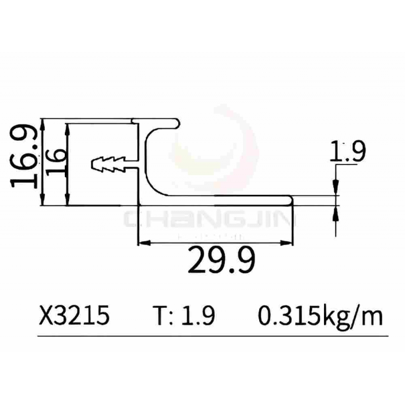 L  Handle Profile X3215