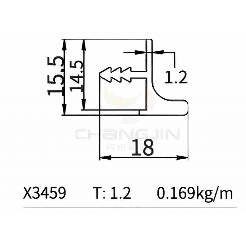 L  Handle Profile X3459