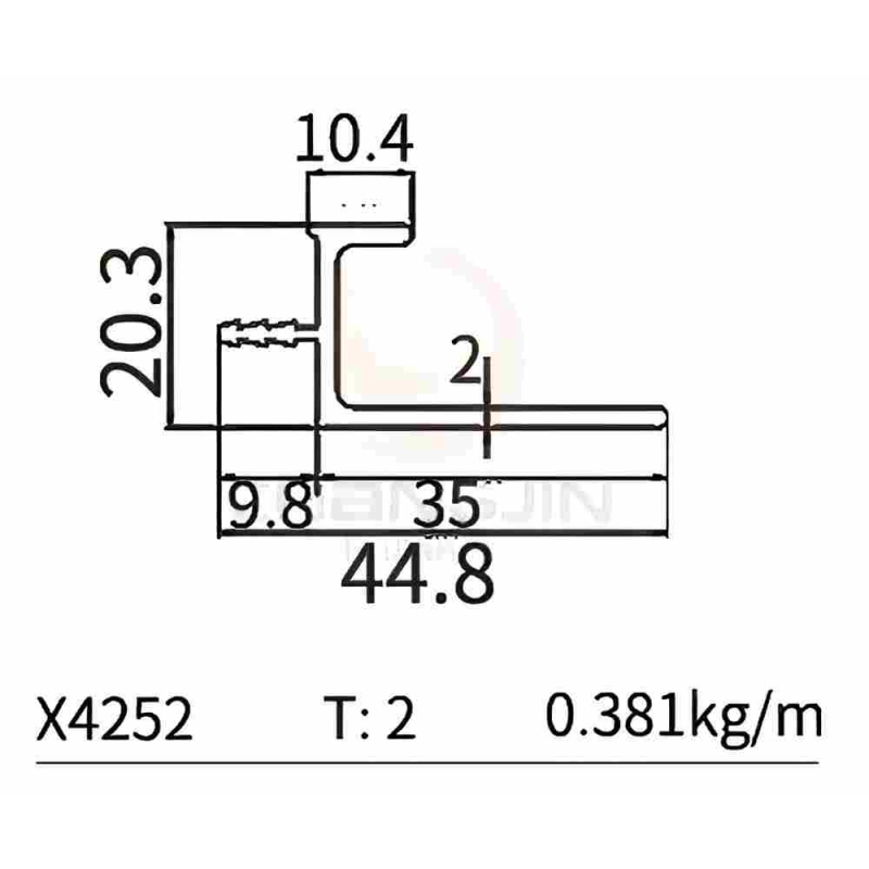 L  Handle Profile X4252