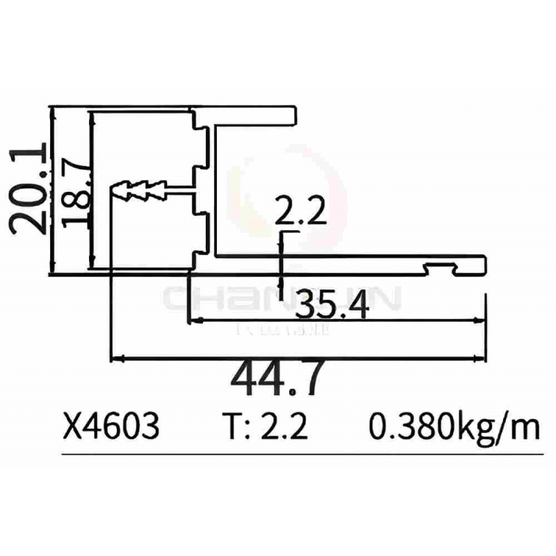 L  Handle Profile X4603