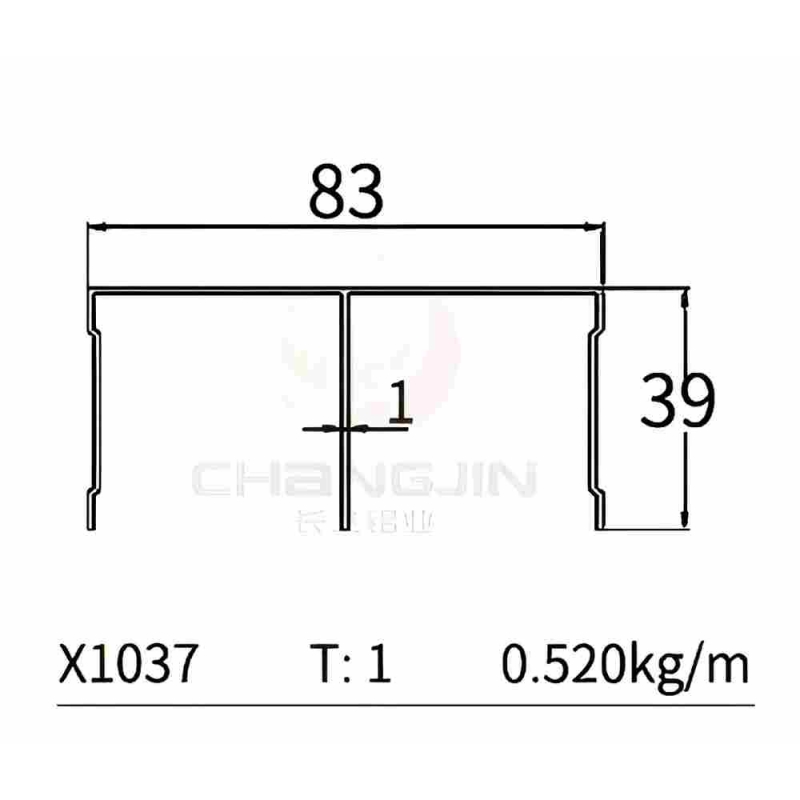 Wardrobe Door Profile X1037