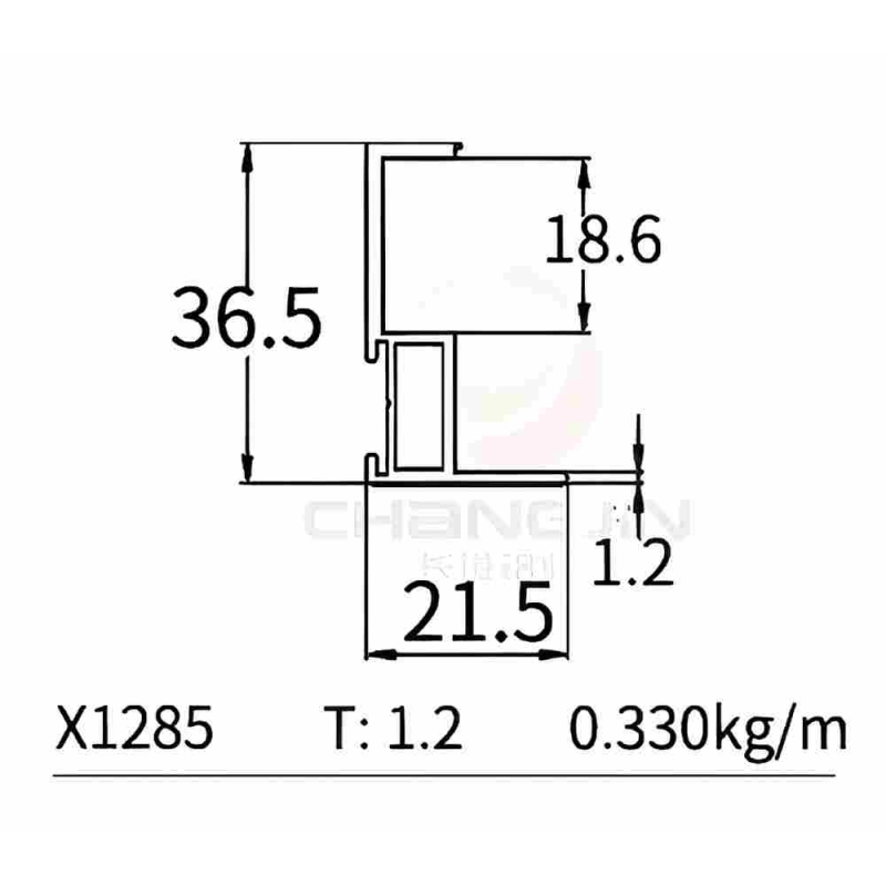 Wardrobe Door Profile X1285