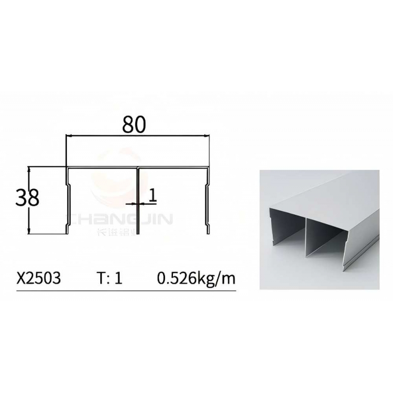  Wardrobe Door Profile X2503
