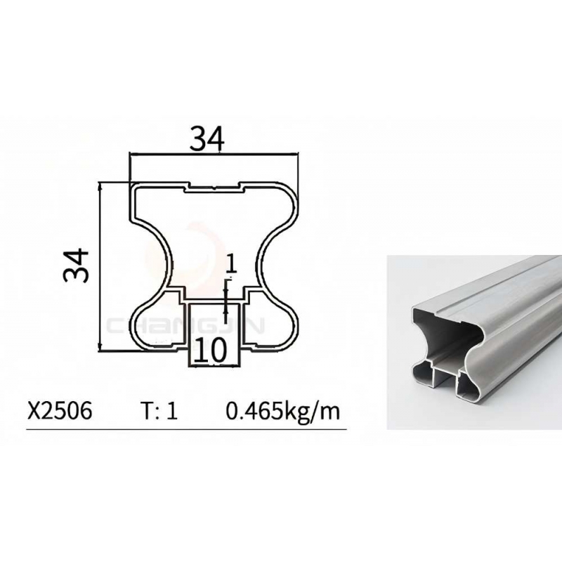  Wardrobe Door Profile X2506