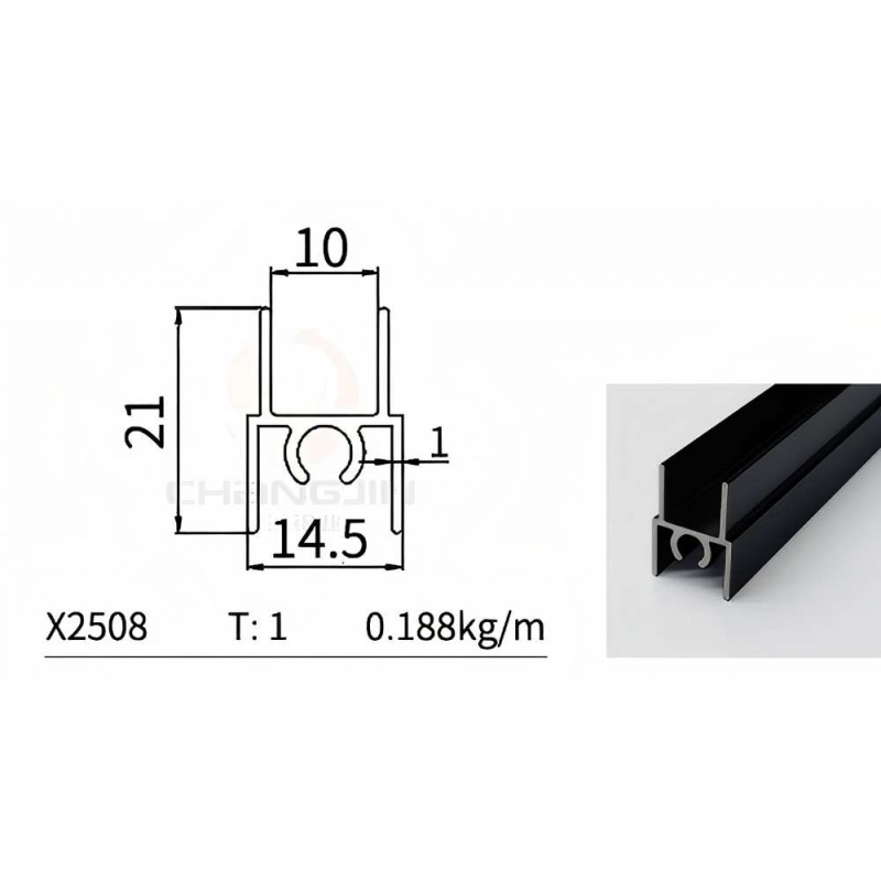  Wardrobe Door Profile X2508