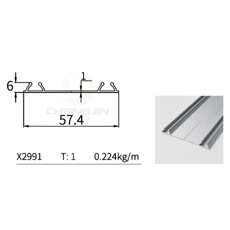 Wardrobe Door Profile X2991