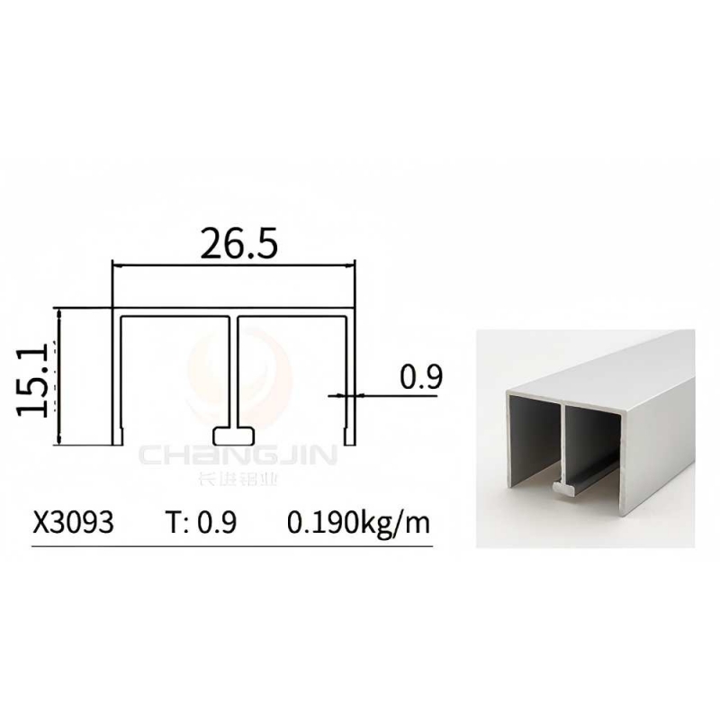 Wardrobe Door Profile X3093
