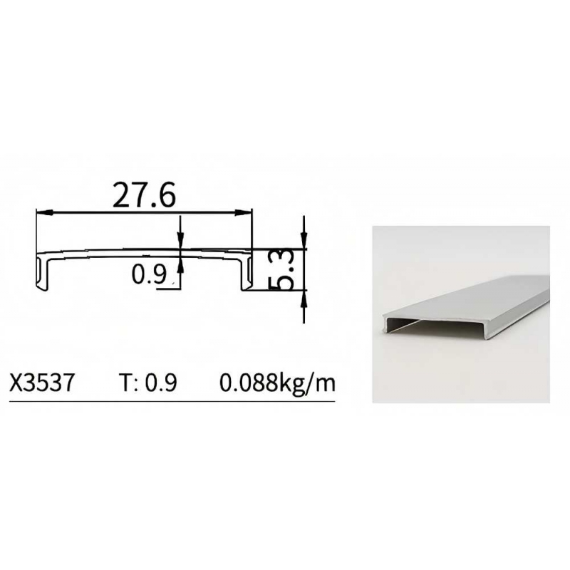 Wardrobe Door Profile X3537
