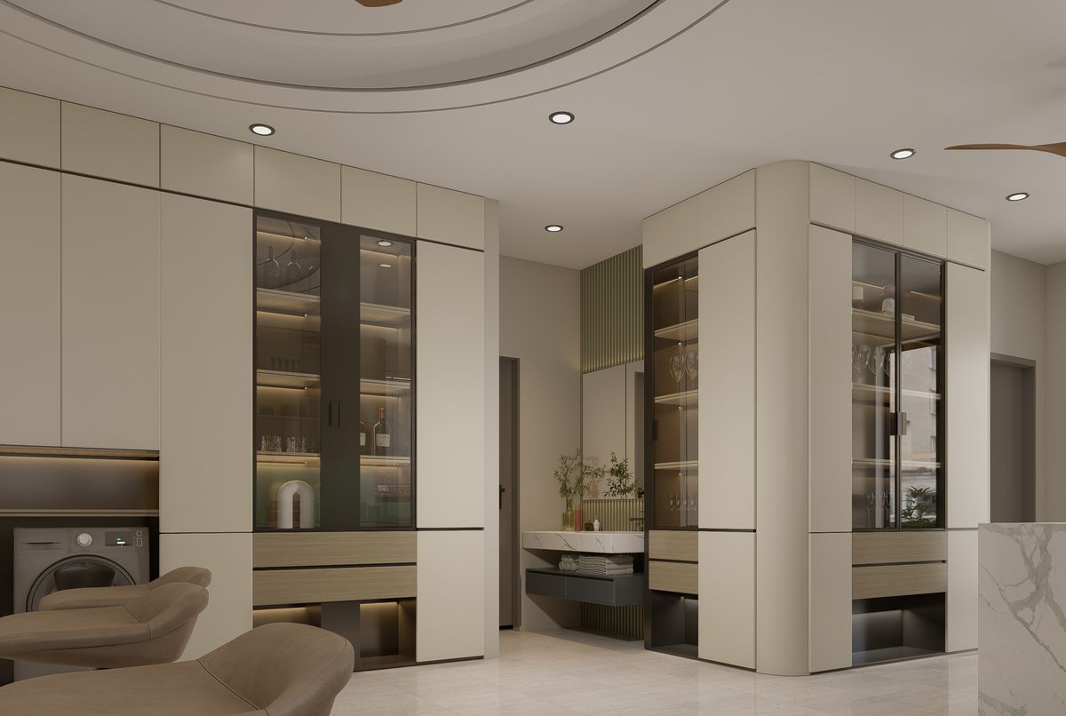 European modern kitchen cabinet frame